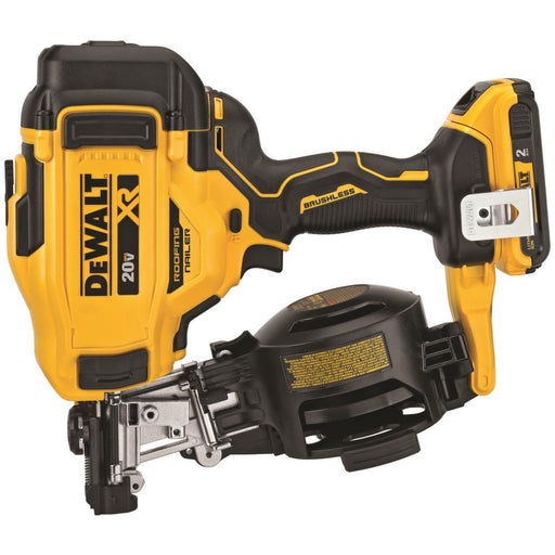 DeWalt DCN45RND1 20V Max Cordless 15 Degree Coil Roofing Nailer Kit - Image 2