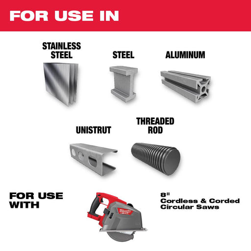 Milwaukee 48-40-4515 8" Metal Cutting Circular Saw Blade - Image 2