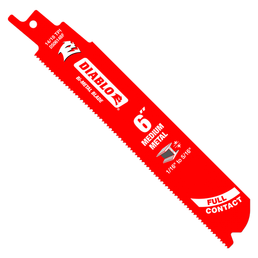 Diablo DS0614BF 6" 14/18 TPI Bi-Metal Reciprocating Saw Blades - Image 1